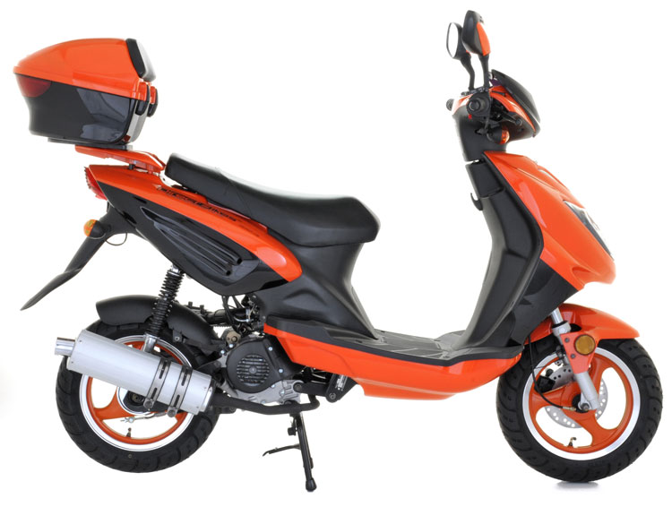 50cc Scooter - Buy Direct Bikes Ninja 50cc Scooters Orange/Black